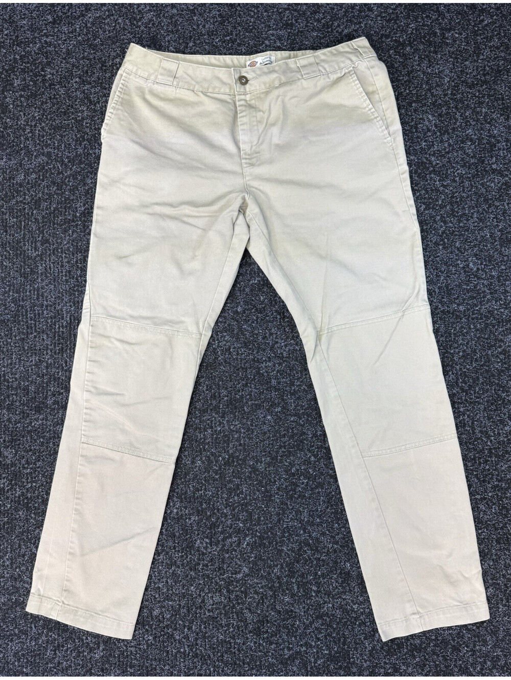 Dickies Women’s Beige Cotton Twill Chino Pants Straight Leg Mid Rise Pockets
